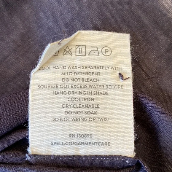 NWT Spell Dove Lace 💯Organic Cotton Blouse in Midnight size medium - Picture 12 of 14